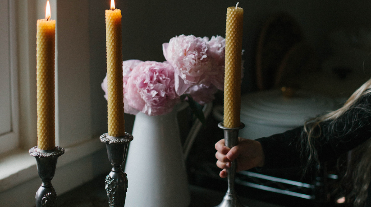 Beeswax candles, Rosh Hashanah crafts