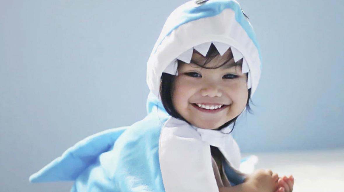 shark cape towel for kids