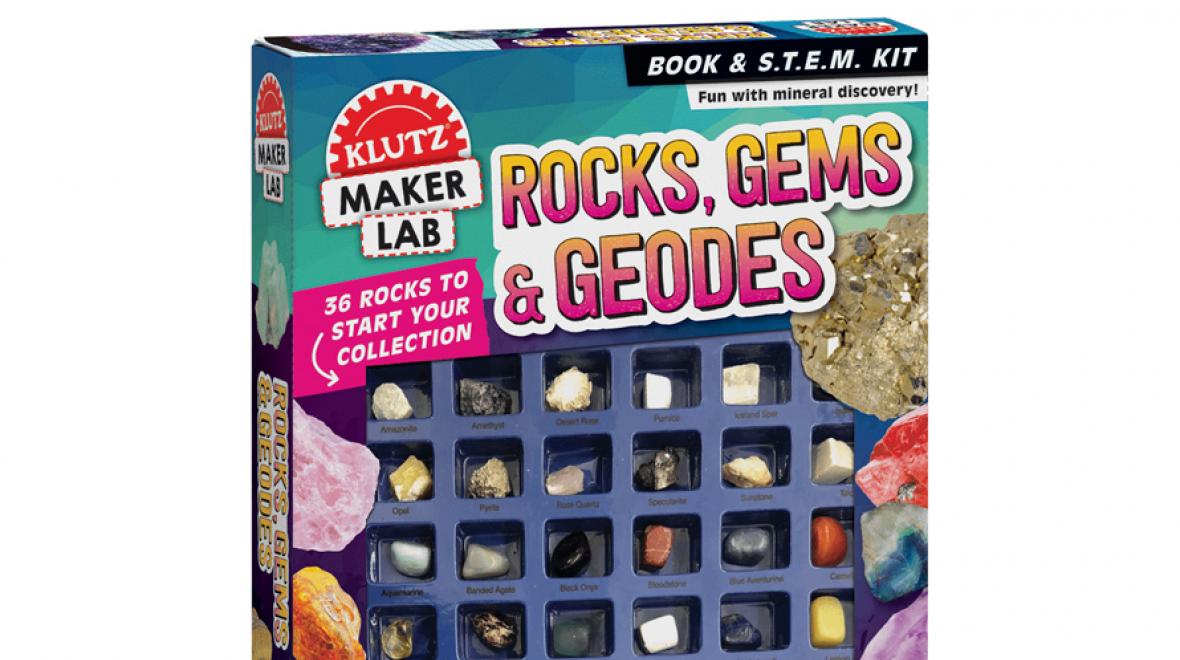 geode kit full of colorful rocks