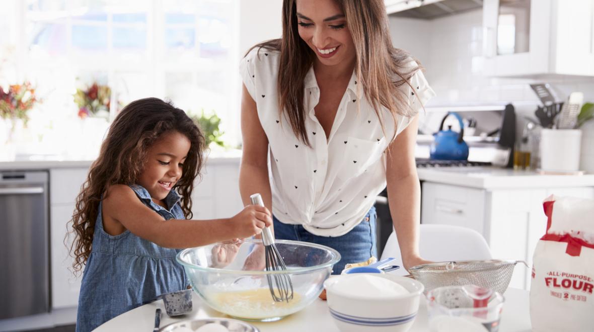Mom-and-daughter-baking-in-home-kitchen-ways-to-help-kids-value-cultural-diversity