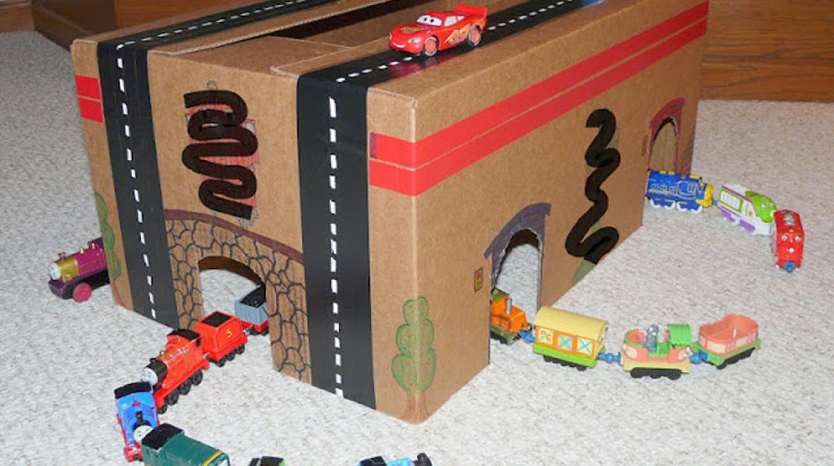 Car Track and Train Tunnel in One 