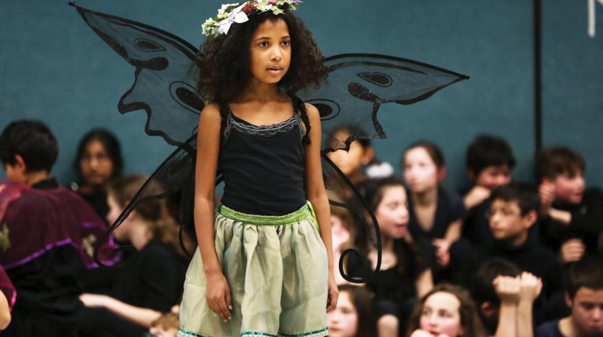 girl dressed as a fairy at shakespeare camp