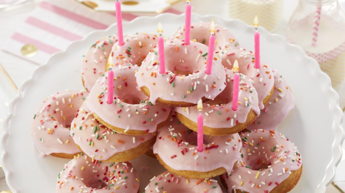doughnut birthday cake