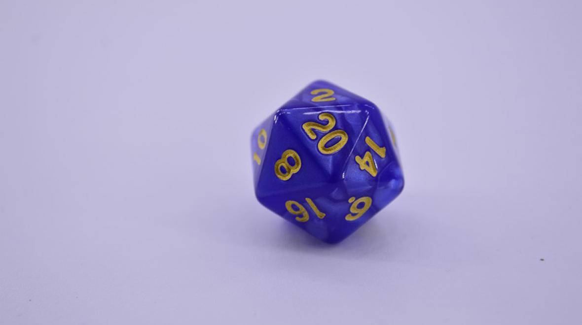 20 sided dice for D&D rpg game