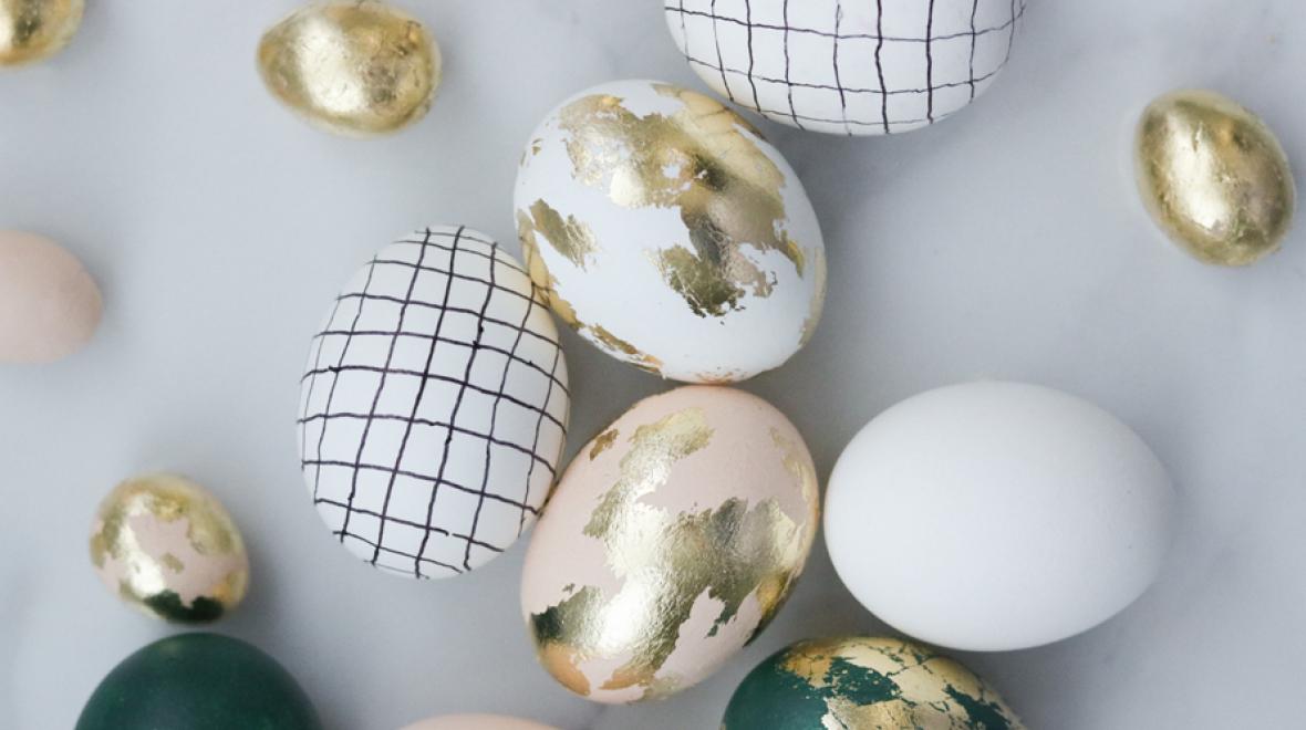 gold leaf eggs