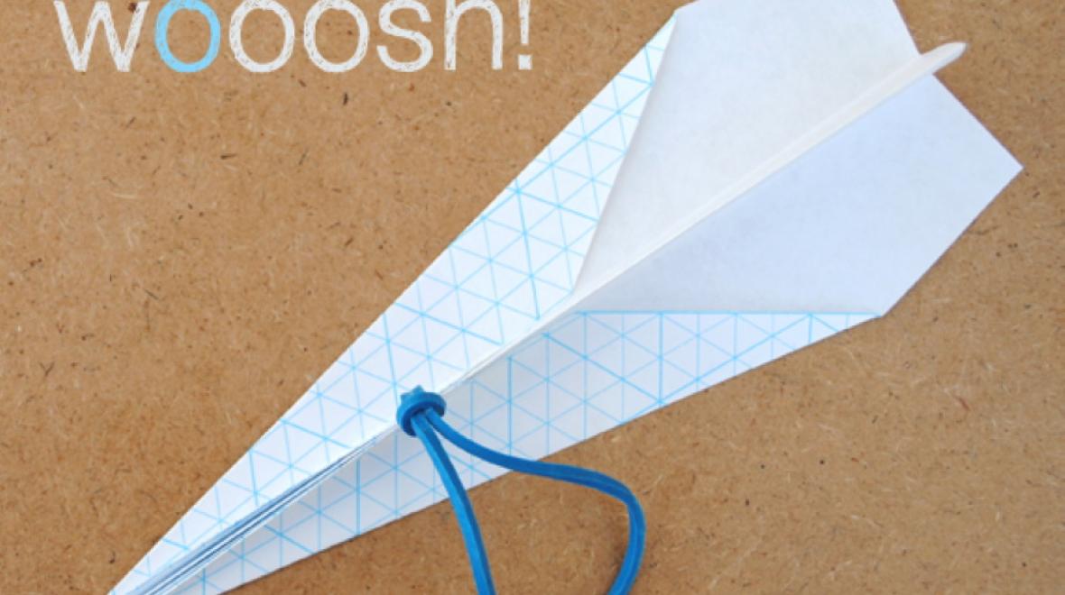 Homemade catapult paper airplane