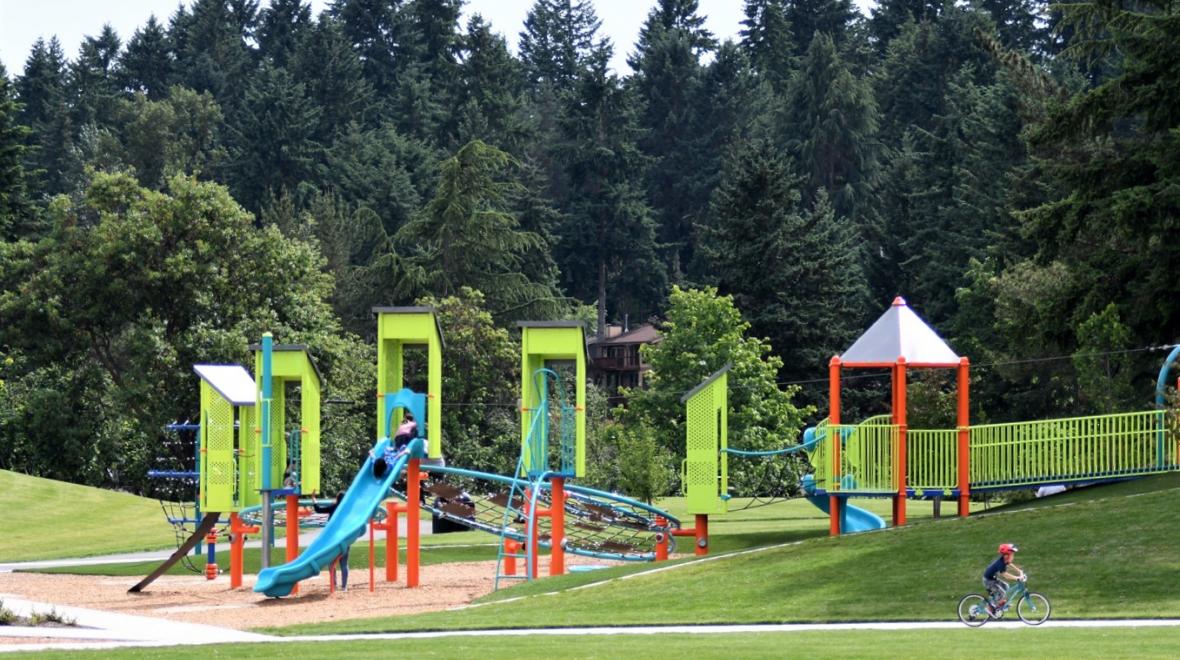 Surrey Downs playground Bellevue kids playing newer parks and playground destinations