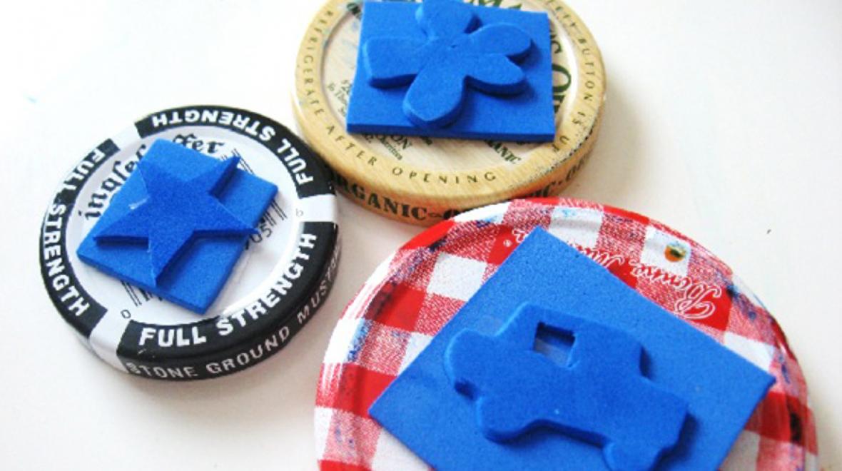 lid stamps for wrapping paper