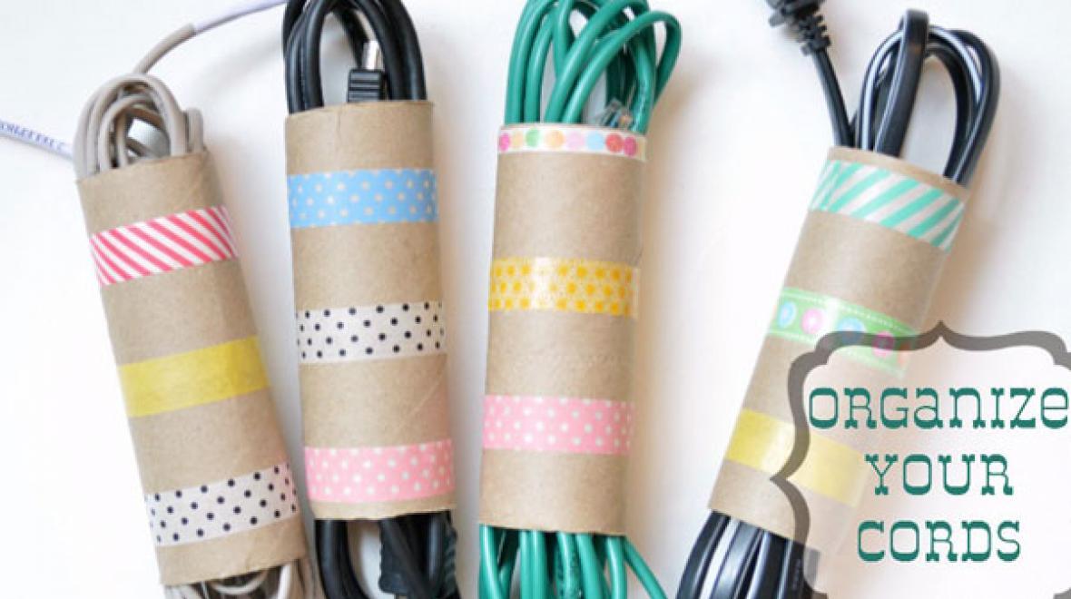 diy cord storage organizers