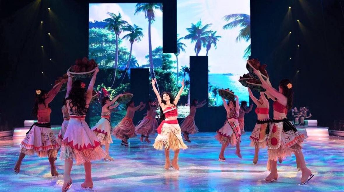 A scence from Disney on Ice Dream Big show featuring Moana showing Oct. and Nov. dates in Seattle area