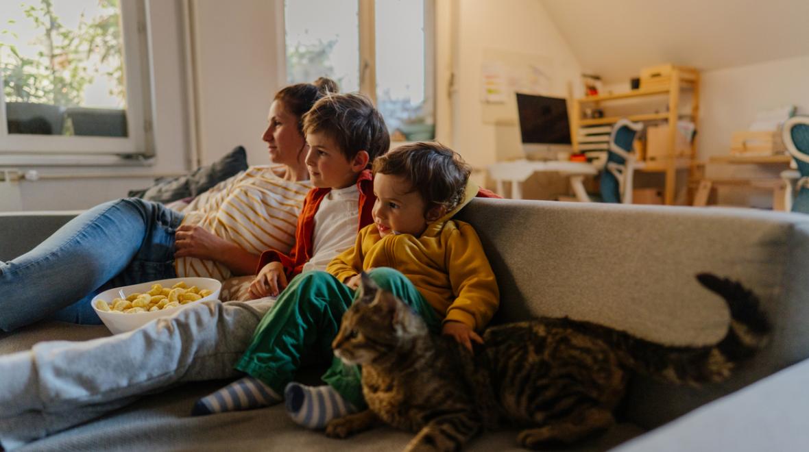 Family-watching-tv-together