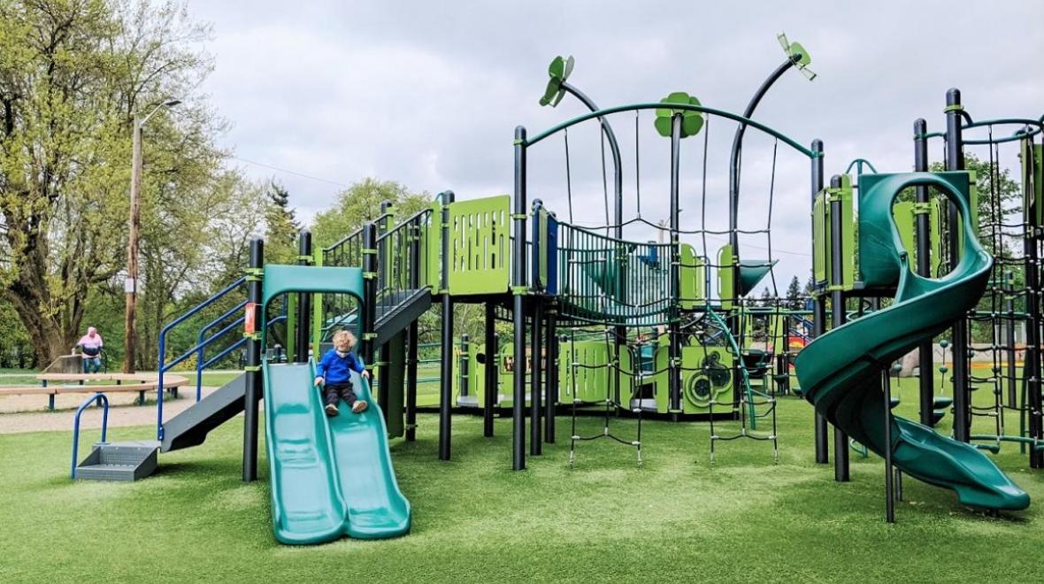 Forest Park playground in Everett sensory-friendly playground