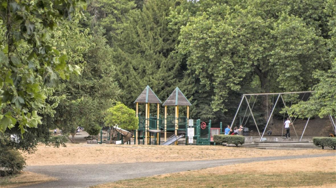 Cowen Park in Seatle has tall swings in an old-school swing set where kids can get pretty high