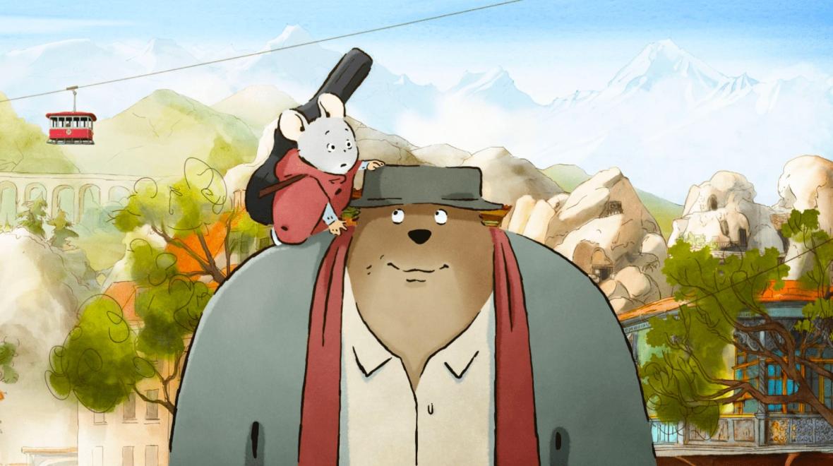 Still from a family film showing in the 2023 Seattle International Film Festival called Ernest and Celestine