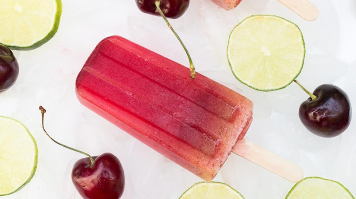 Cherry limeade popsicles from Practically Functional  are a good summer dessert recipe