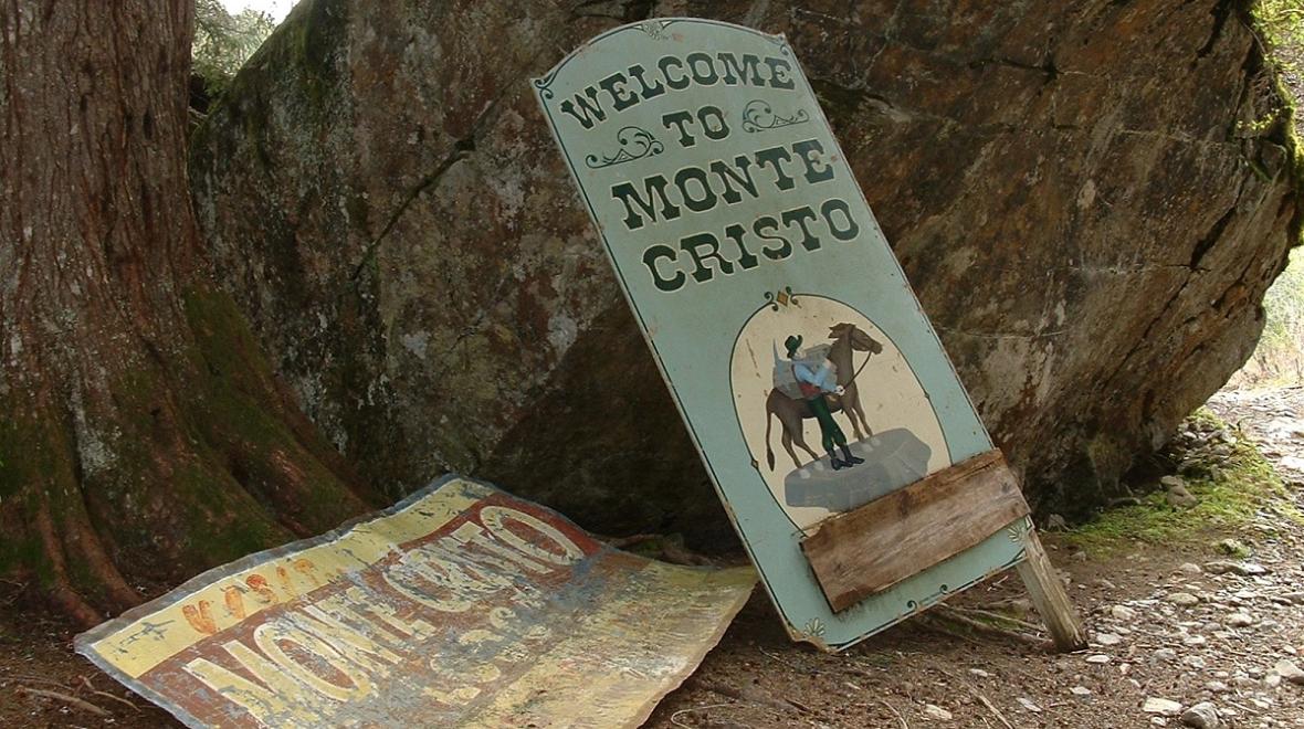 Sign for Monte Cristo ghost town among popular family hikes to ghost towns