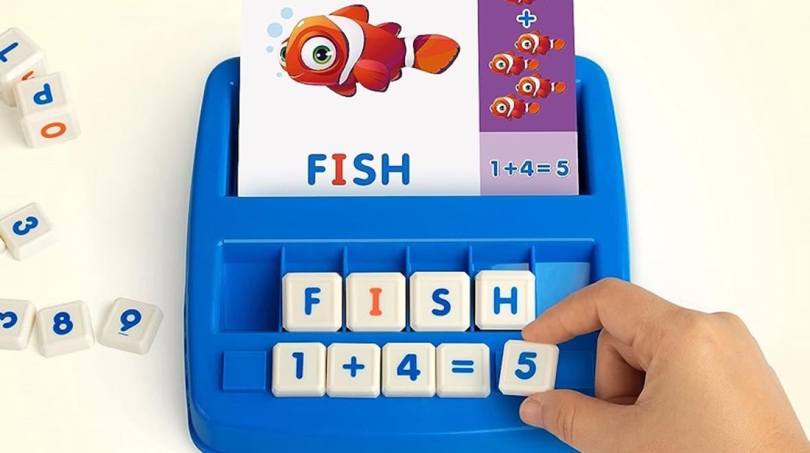 spelling and math game and toy for preschoolers