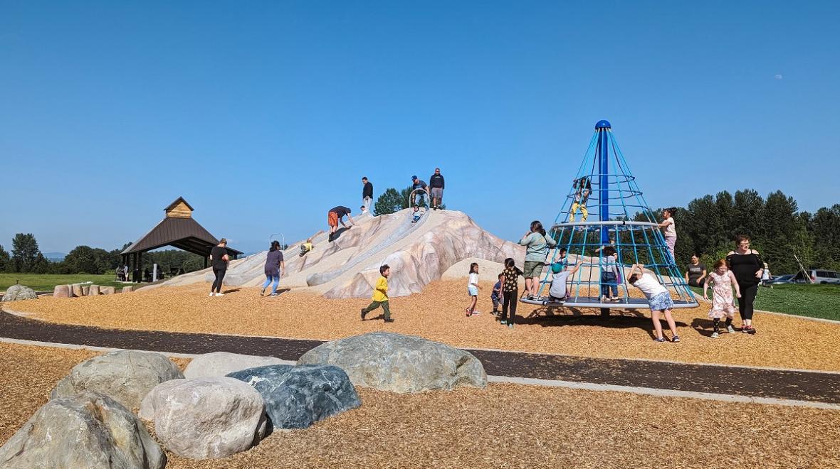 Best Seattle playgrounds include Van Doren's Landing in Kent opened in 2023.