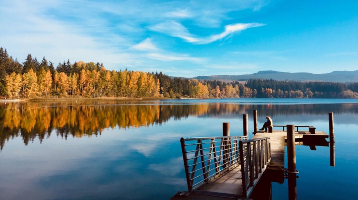 A beautiful lake in Bellingham, Wash.