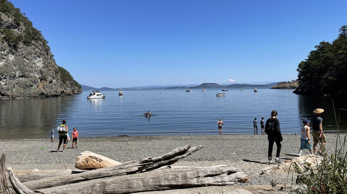 A beautiful beach on Lopez island