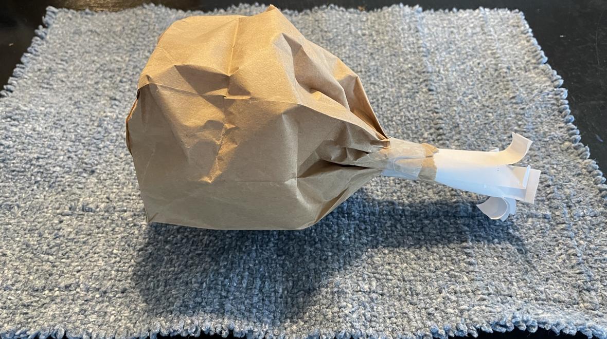 paper turkey leg, a thanksgiving craft