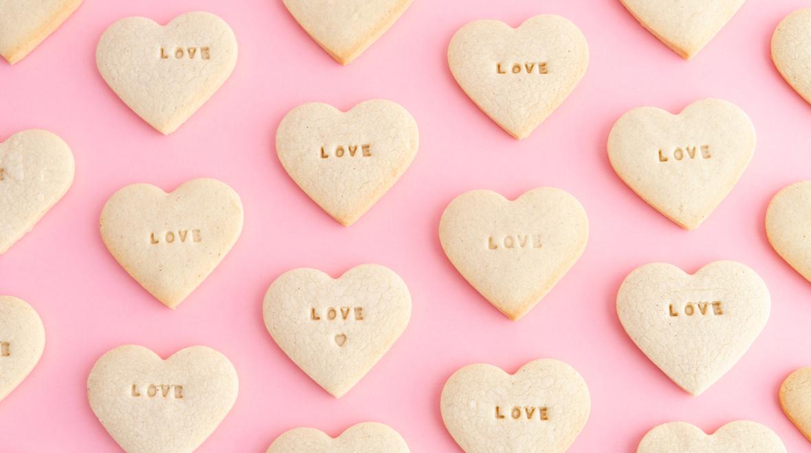 conversation hearts cookies