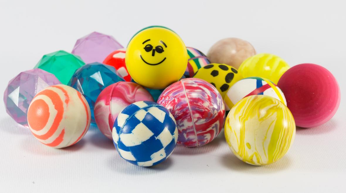 pile of small rubber bouncy balls