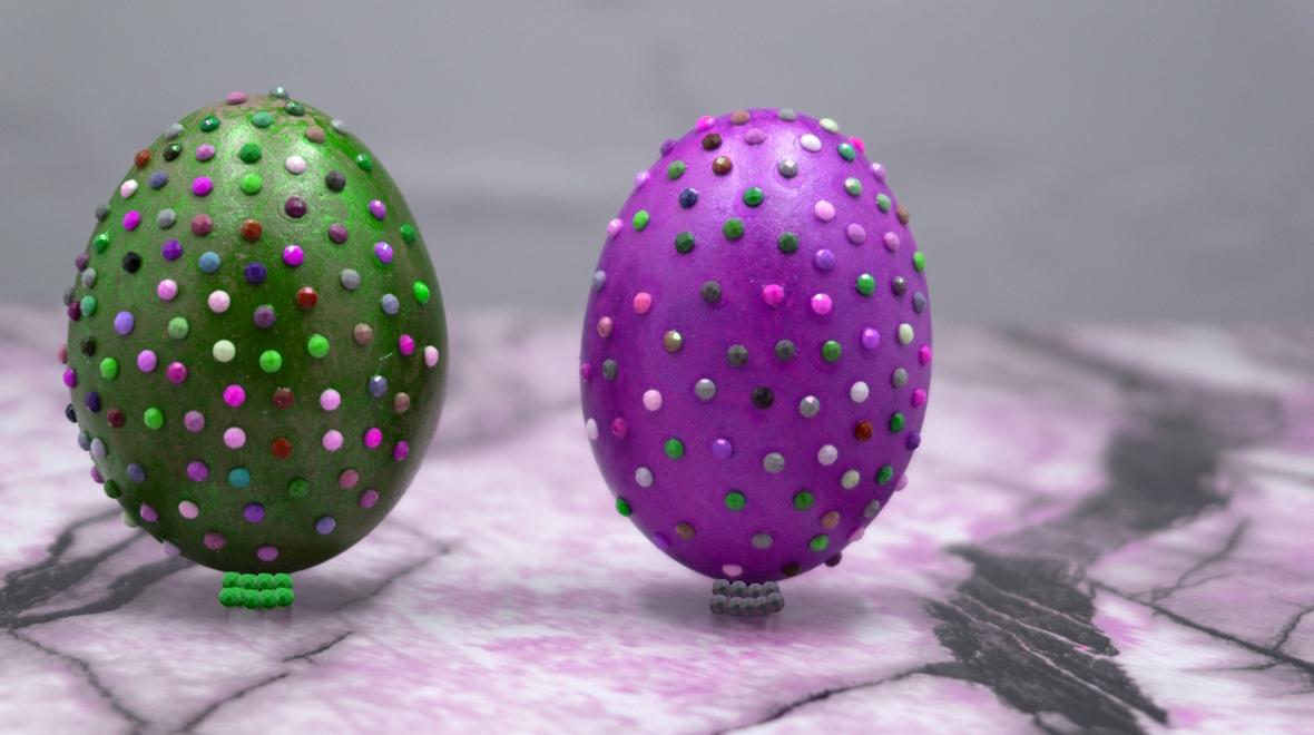 glitter Easter eggs