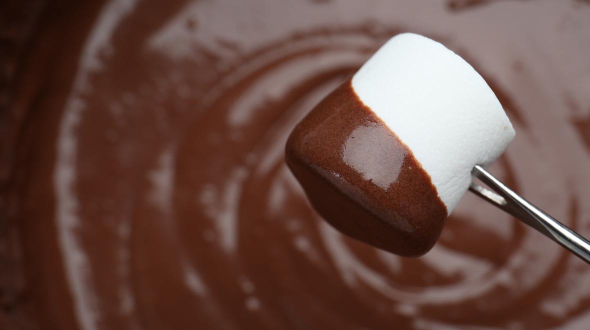 marshmallow dipped in chocolate
