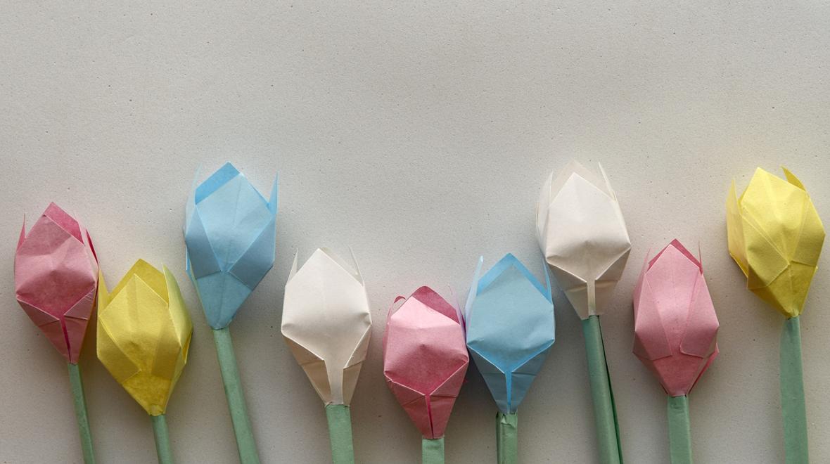 paper flowers for a spring activity