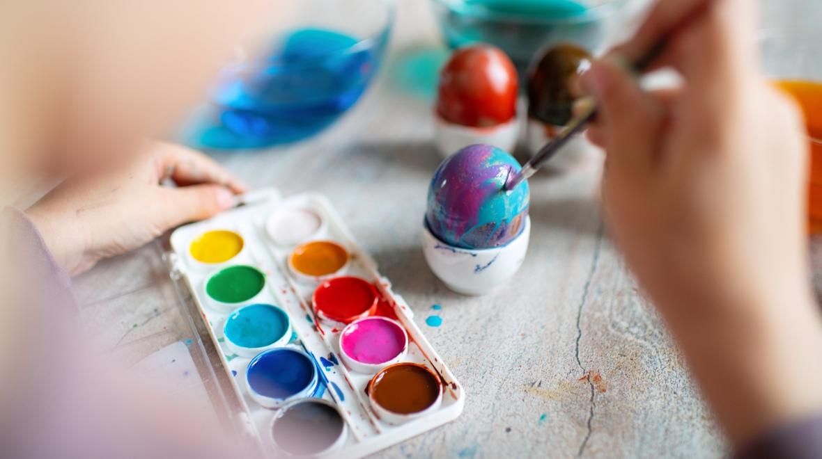 Easter eggs water colors