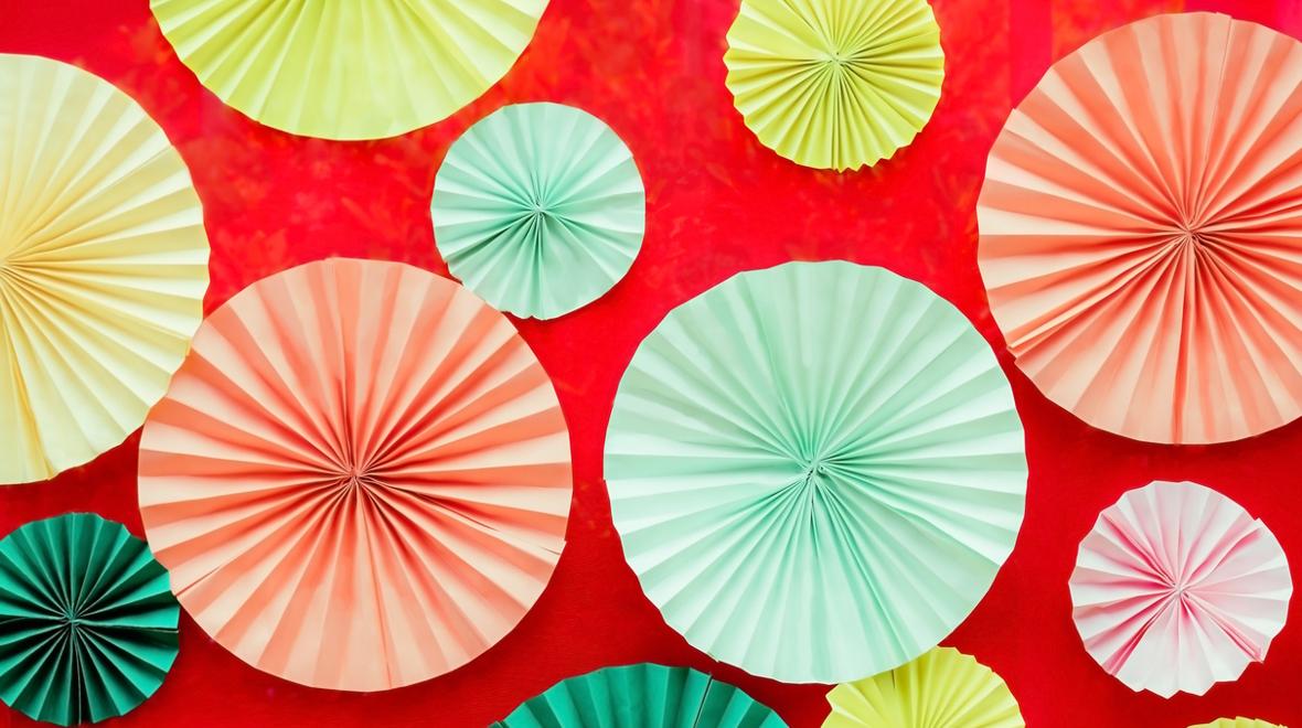 folded paper flowers