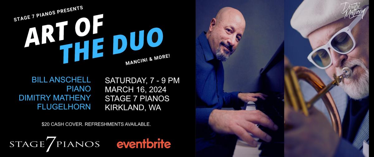 Concert A Duo of Flugelhorn and Piano Seattle Area Family Fun Calendar ParentMap