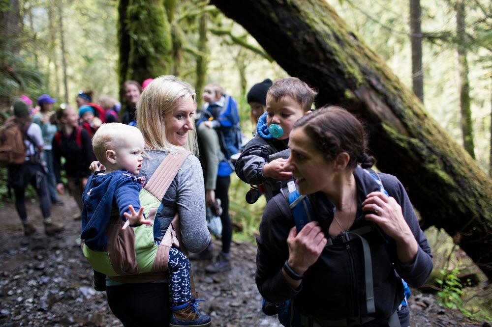 child hiking