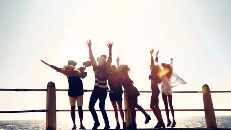 Teens having fun