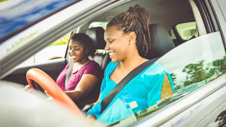 Mom-and-delighter-in-car