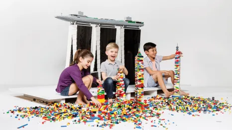 A lego show in Seattle, kids building with lego bricks, is one of many spring shows in seattle in 2024 