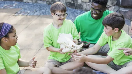 Kids with special needs at a summer camp