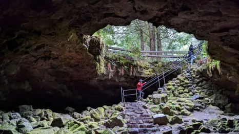 entrance to Ape Cave in Washington state