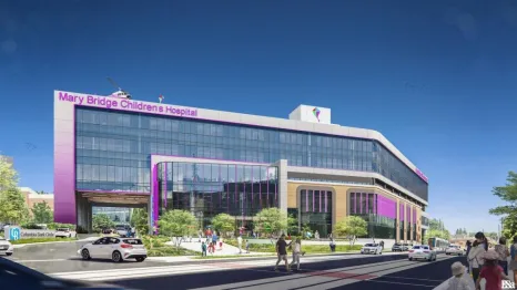 Rendering of the new Mary Bridge Children’s Hospital campus in Tacoma