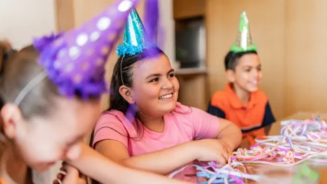 girl at a birthday party