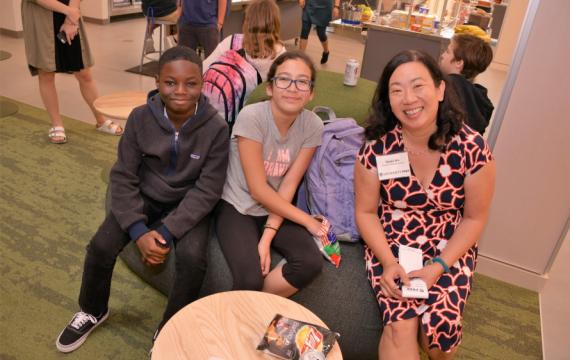 Middle School Director Susie Wu and students at University Prep