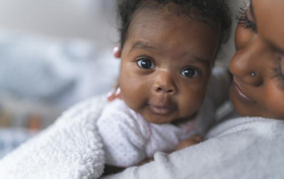 Cute baby born in April