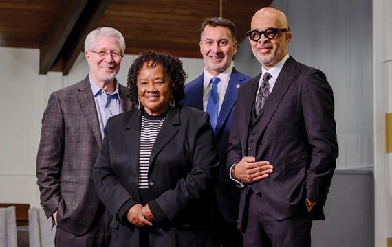 Rabbi J. Rosenbaum, Rev. Linda Smith, Mayor Salim Nice and Bishop Garry L. Tyson 2024 superheroes