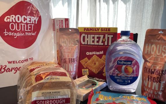 purchases from Grocery Outlet bargain market