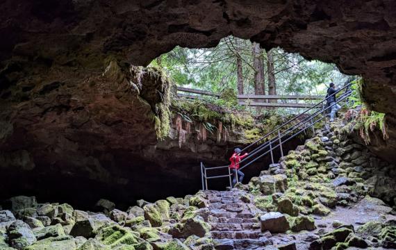 entrance to Ape Cave in Washington state