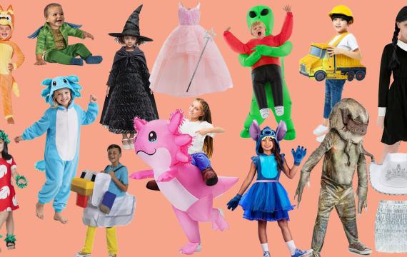 a collection of halloween costumes for kids of popular characters and themes in 2025