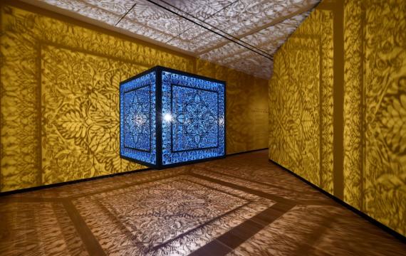 Viewing Anila Quayyum Agha's art at the Seattle Asian Art Museum on a Free First Thursday is a free thing to do in Seattle.