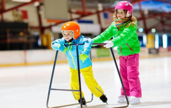 kids trying winter olympic sports
