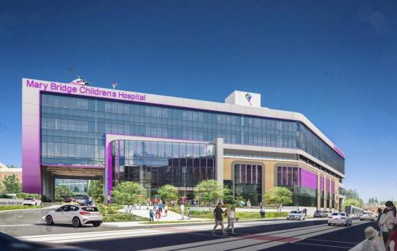 Rendering of the new Mary Bridge Children’s Hospital campus in Tacoma